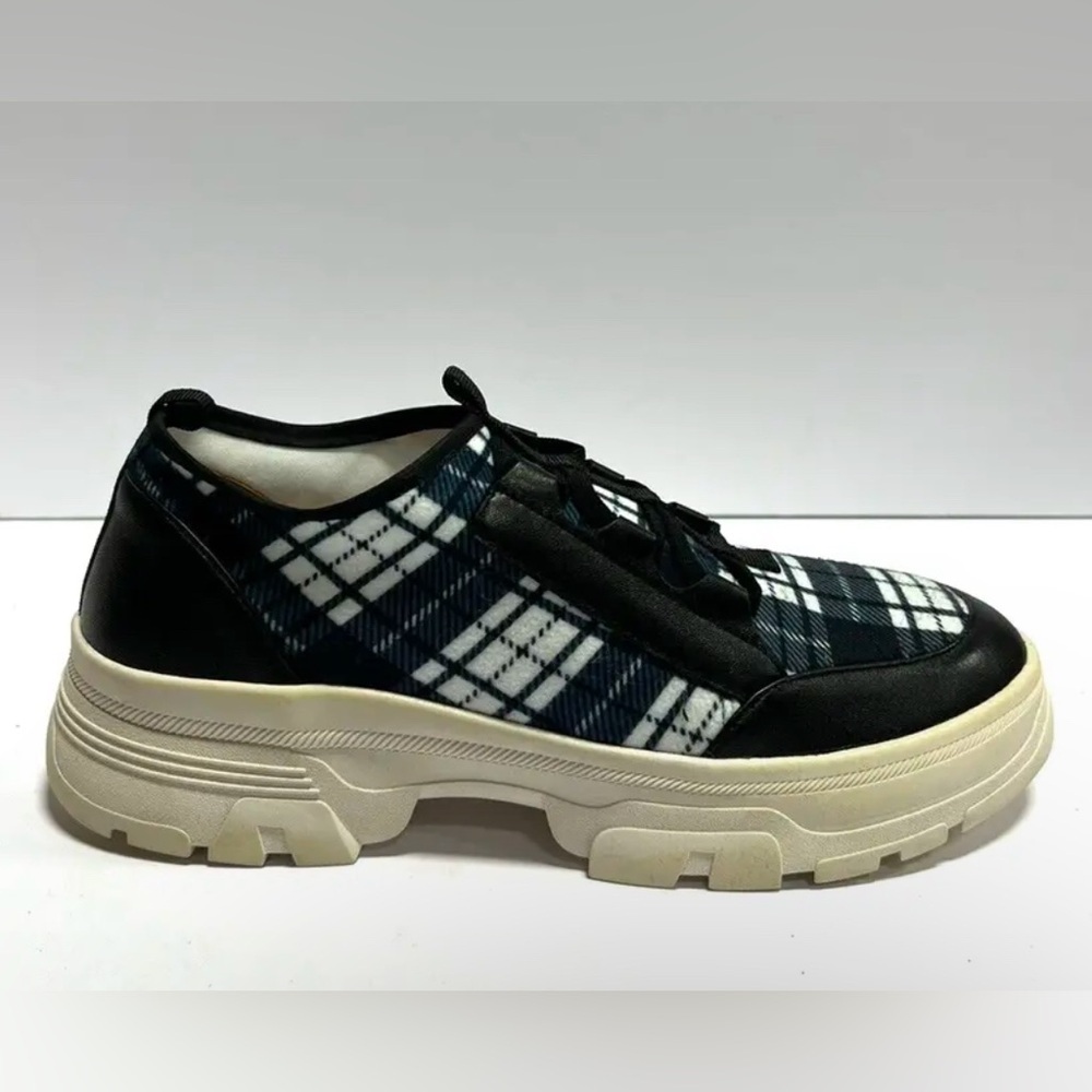 Linea Paolo Womens Rowen Plaid Sneaker Size 10 M